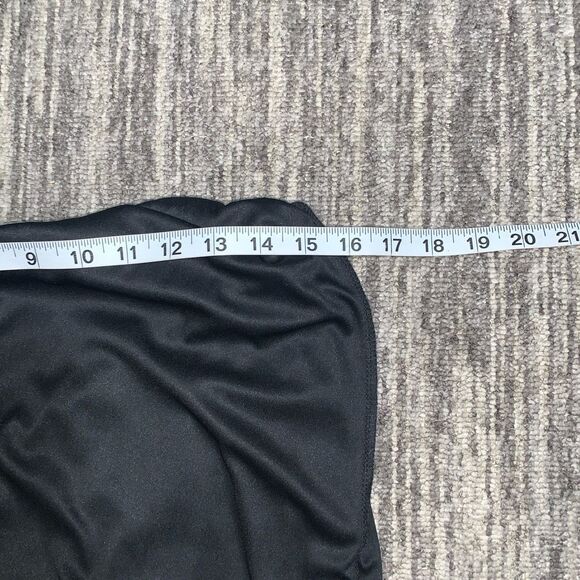 Entro Women's Medium Black Tan Stripe Jersey Knit Knotted Layered‎ Midi Skirt - Picture 6 of 9